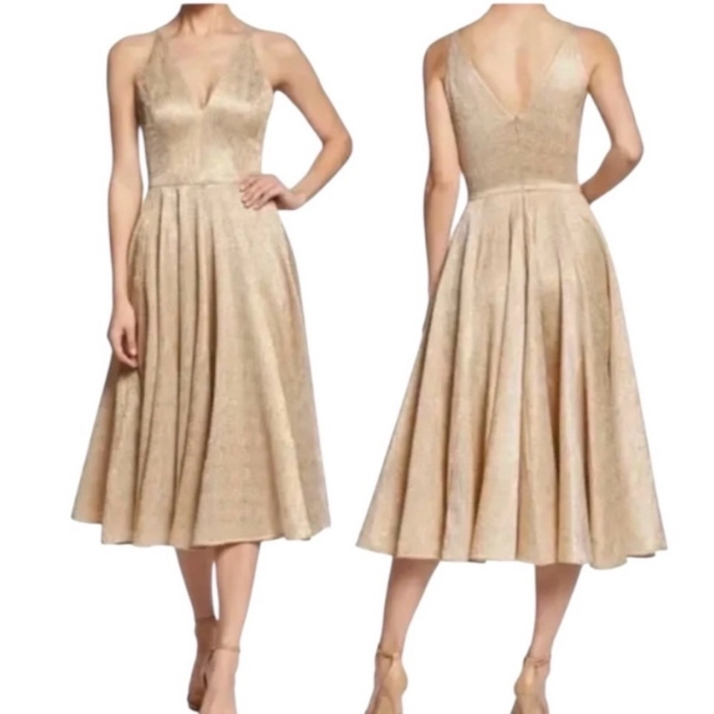 Dress the Population Gold Midi Dress